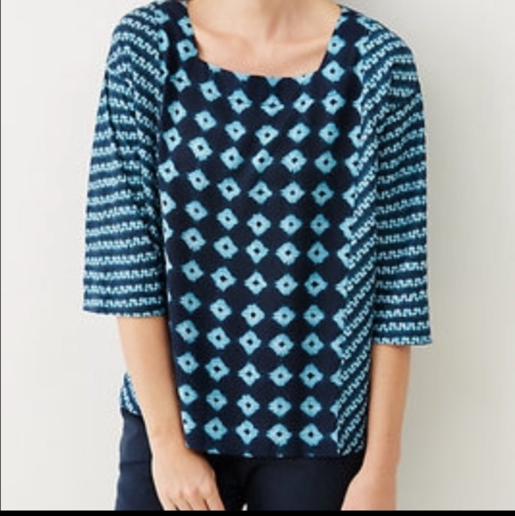 J. Jill Tops J Jill Purejill Batik Print Top Poshmark